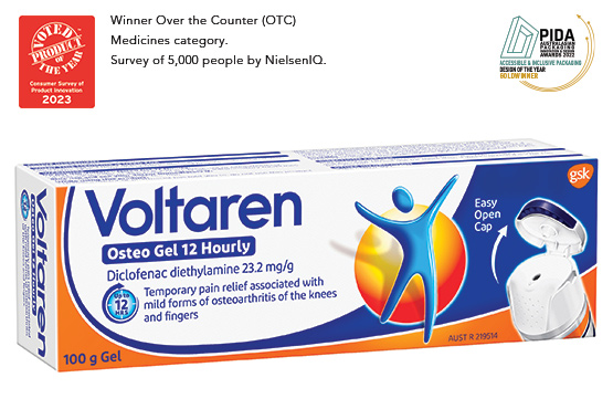 Tube and packaging of Voltaren Osteo Gel 