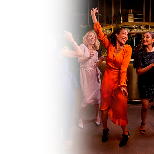 Women dancing in a bar