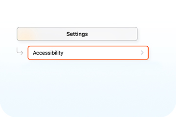 screenshot from iphone showing accessibility feature in settings app
