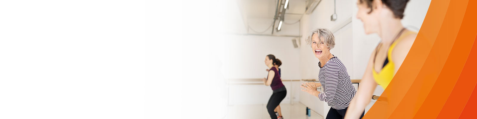 two women enjoying an exercise class 