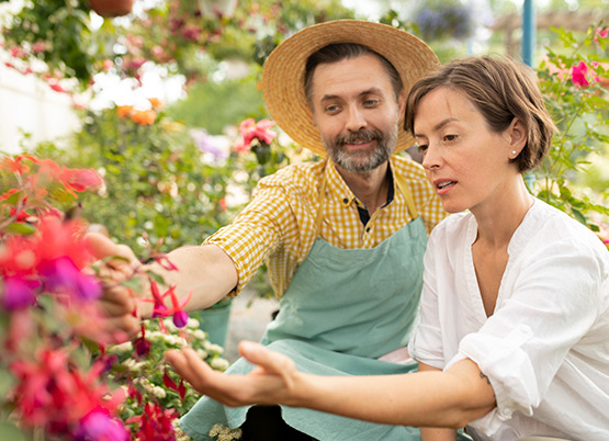 Get back to doing the things you enjoy Man and woman working in the garden