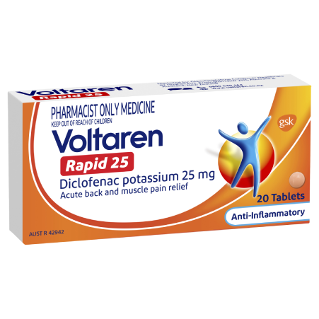 Packshot of Voltaren Rapid tablets