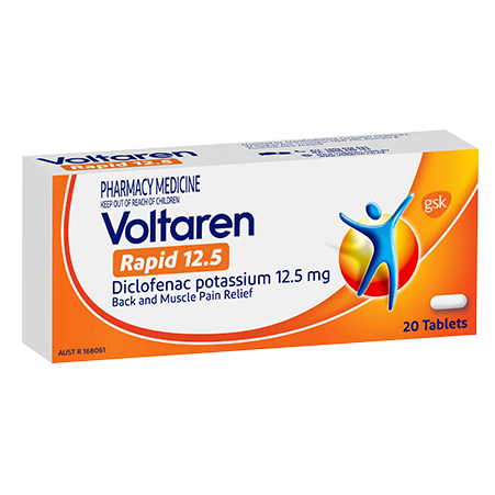 Packshot of Voltaren Rapid tablets