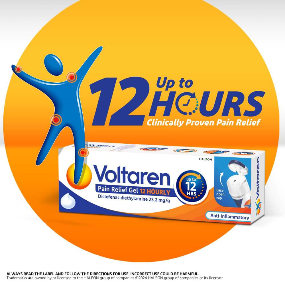 Up to 12 hours pain relief