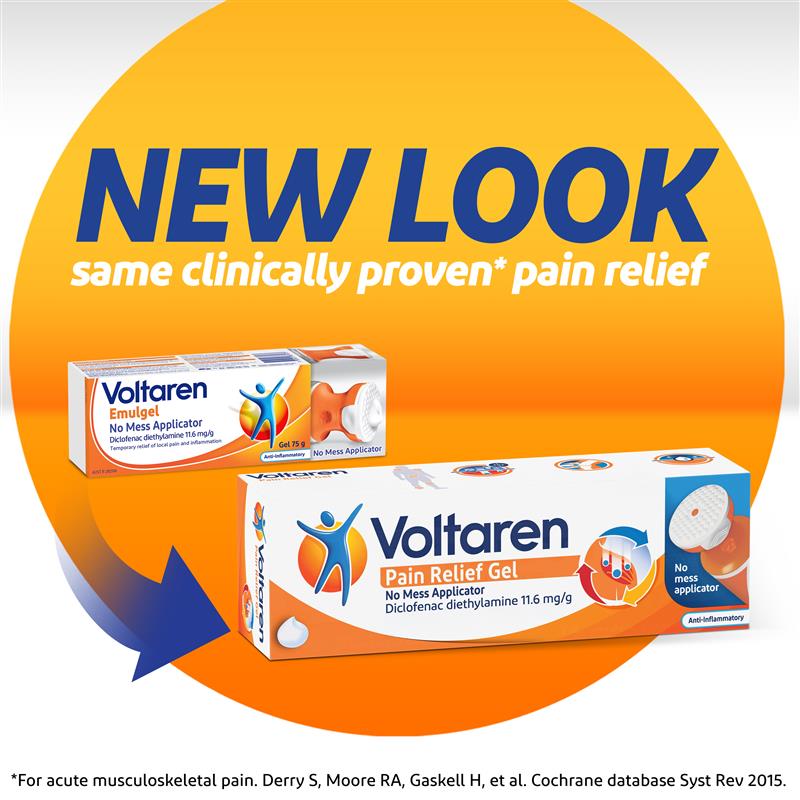 Packshot Voltaren Pain Relief Gel with No Mess Applicator