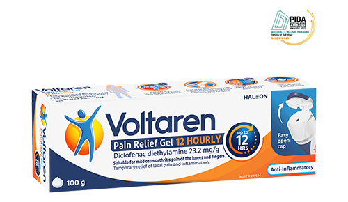packshot of Voltaren Pain Relief Gel 12 Hourly packshot of Voltaren Pain Relief Gel 12 Hourly