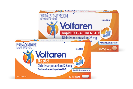 Voltaren Rapid 12.5 milligram and Voltaren Rapid 25 milligram tablets