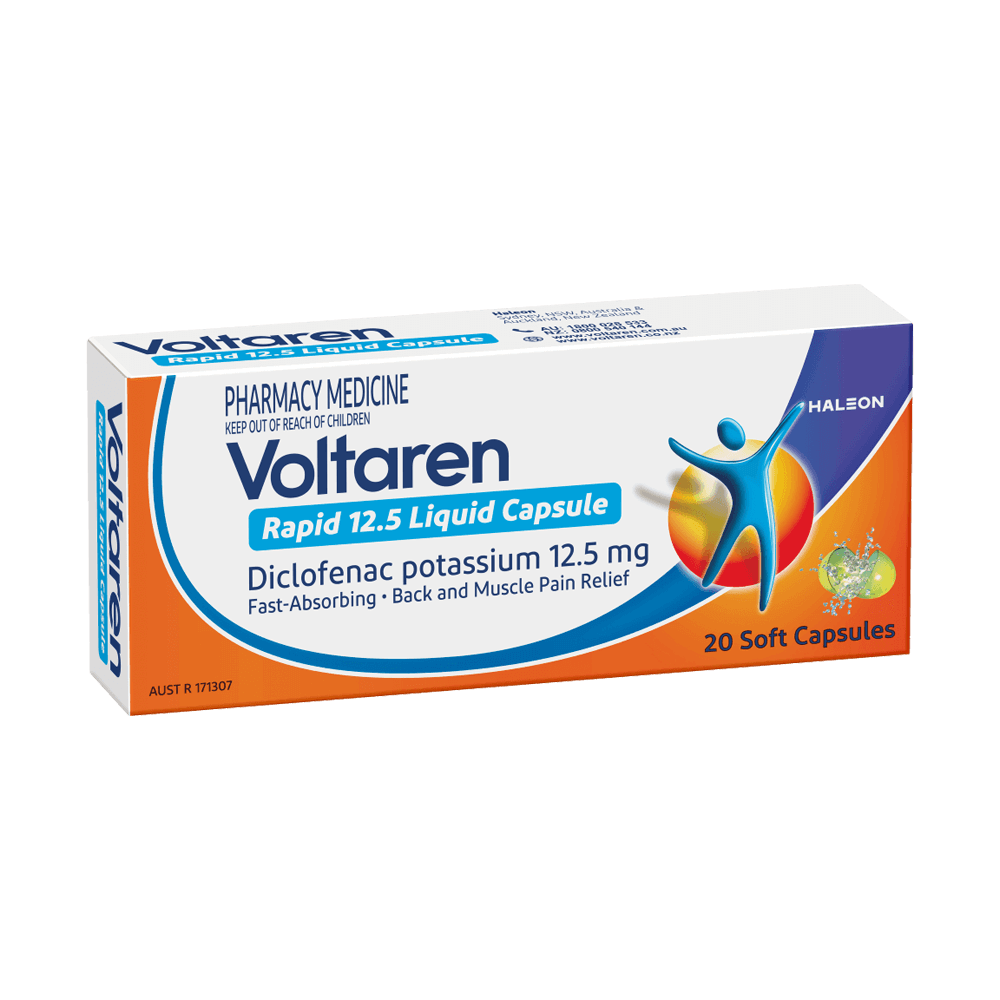 Voltaren Rapid Liquid Capsule packaging