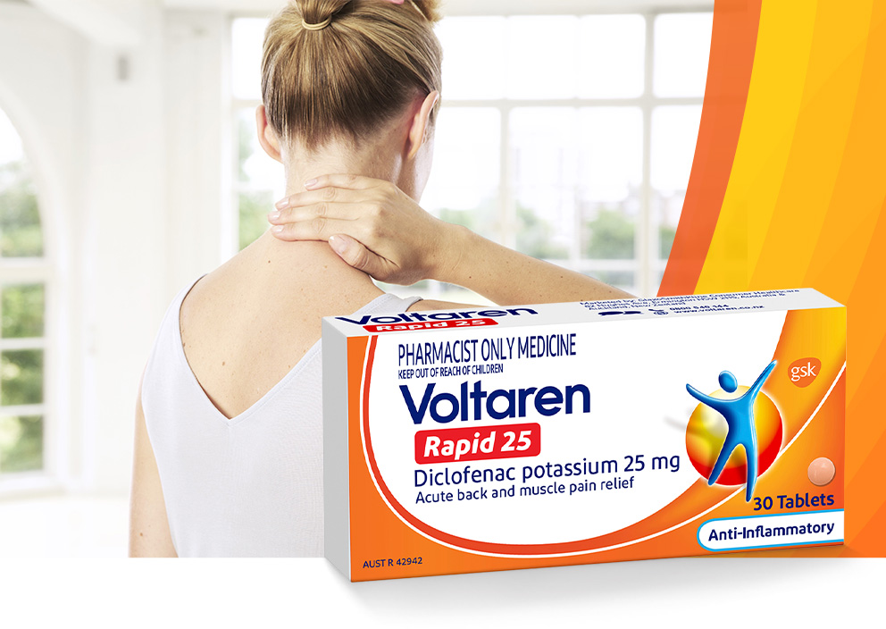Voltaren Tablets 25 for Pain & Inflammation | Voltaren AU